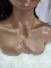 Load image into Gallery viewer, Africa Map Pendant Necklaces Heart African
