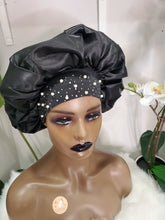 Load image into Gallery viewer, Satin Rhinestone Bonnet
