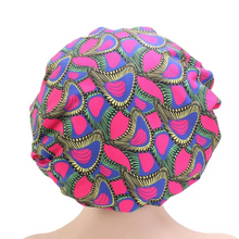 Load image into Gallery viewer, Lola  Reversible Ankara Satin Bonnet
